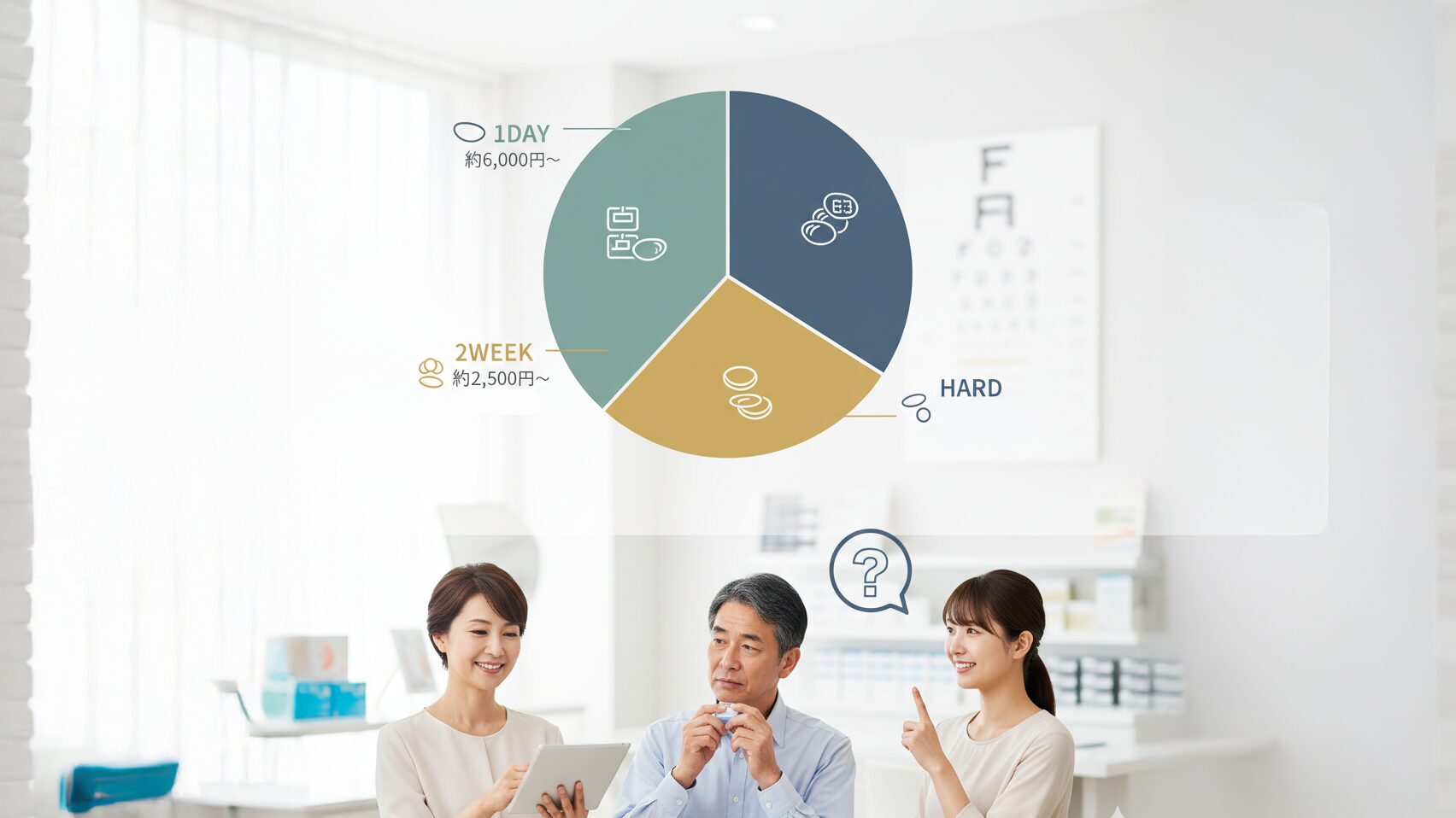 老眼コンタクトの値段は？種類別の相場と選び方